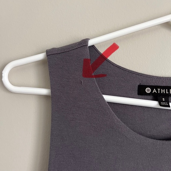 Athleta La Palma Dress Grey Mauve Sleeveless Cross Front Skirt Mini Womens Small - Picture 8 of 10